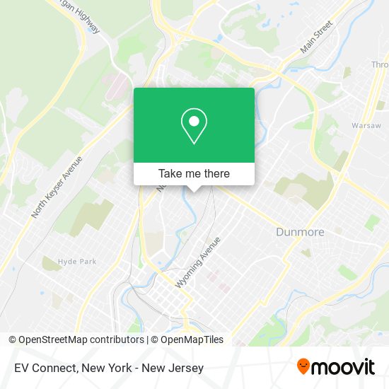 EV Connect map