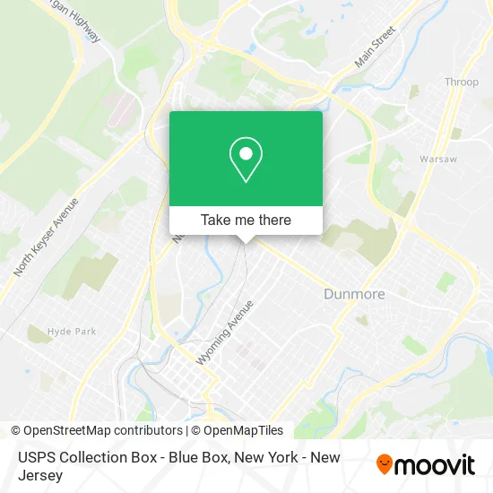 USPS Collection Box - Blue Box map