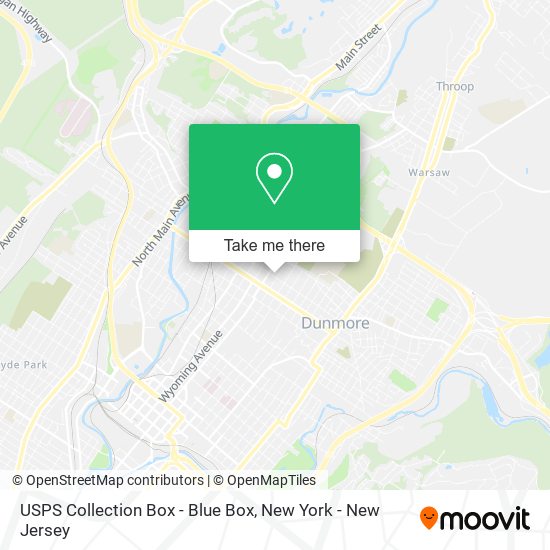 Mapa de USPS Collection Box - Blue Box