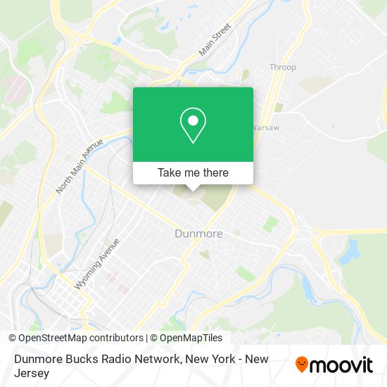 Mapa de Dunmore Bucks Radio Network
