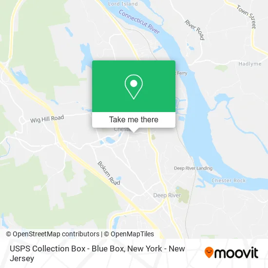 USPS Collection Box - Blue Box map