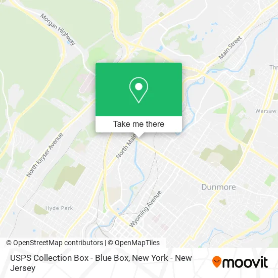 USPS Collection Box - Blue Box map
