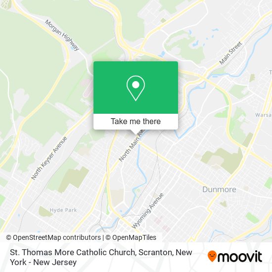 St. Thomas More Catholic Church, Scranton map