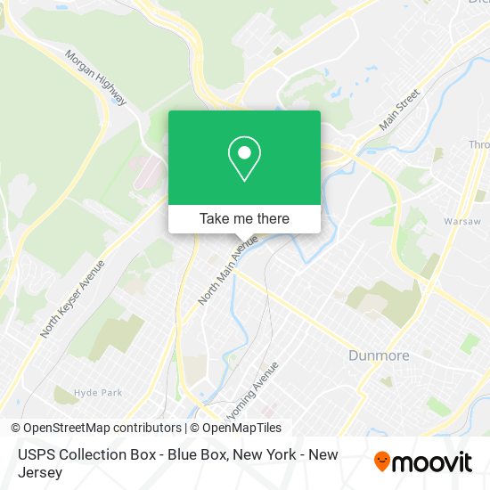 USPS Collection Box - Blue Box map