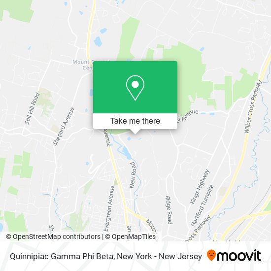 Quinnipiac Gamma Phi Beta map