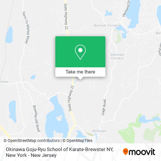 Mapa de Okinawa Goju-Ryu School of Karate-Brewster NY