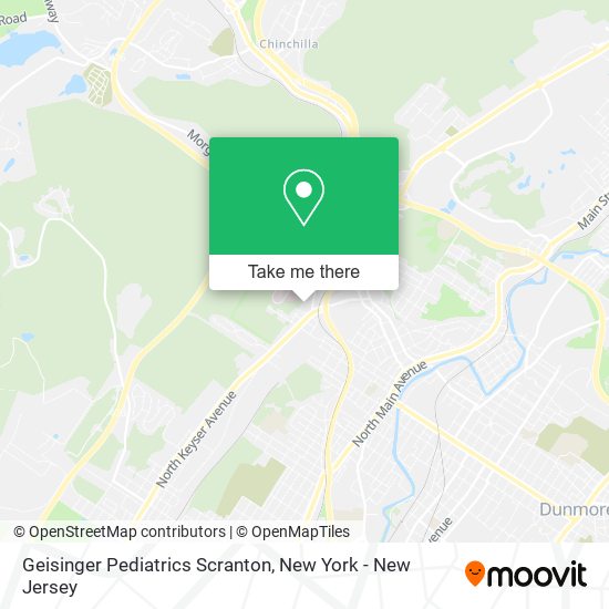Geisinger Pediatrics Scranton map