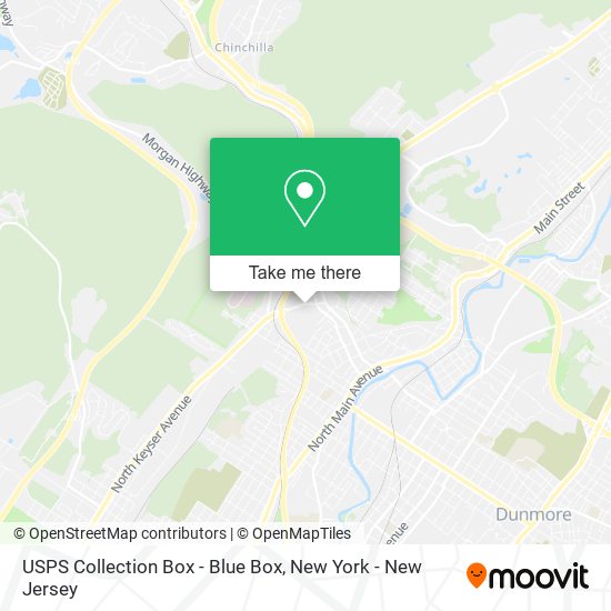 Mapa de USPS Collection Box - Blue Box