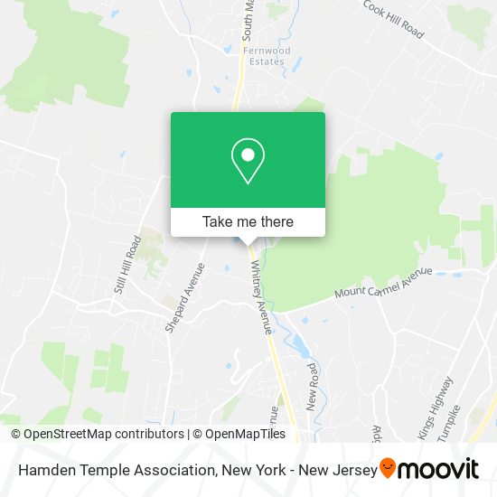 Hamden Temple Association map