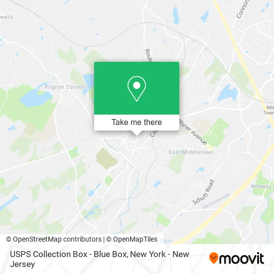 USPS Collection Box - Blue Box map
