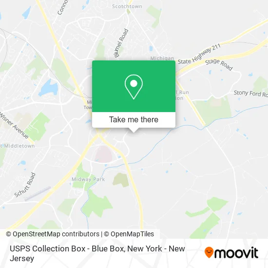 USPS Collection Box - Blue Box map