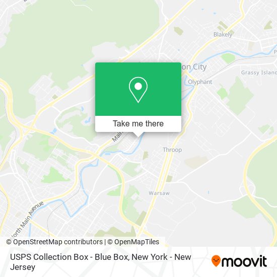 USPS Collection Box - Blue Box map