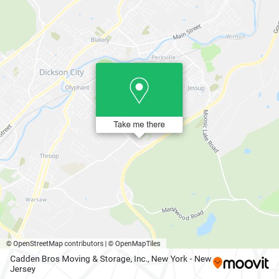 Mapa de Cadden Bros Moving & Storage, Inc.