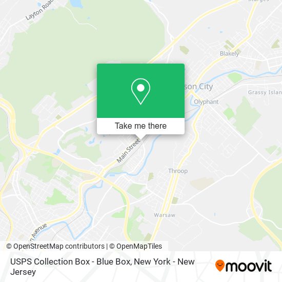 USPS Collection Box - Blue Box map