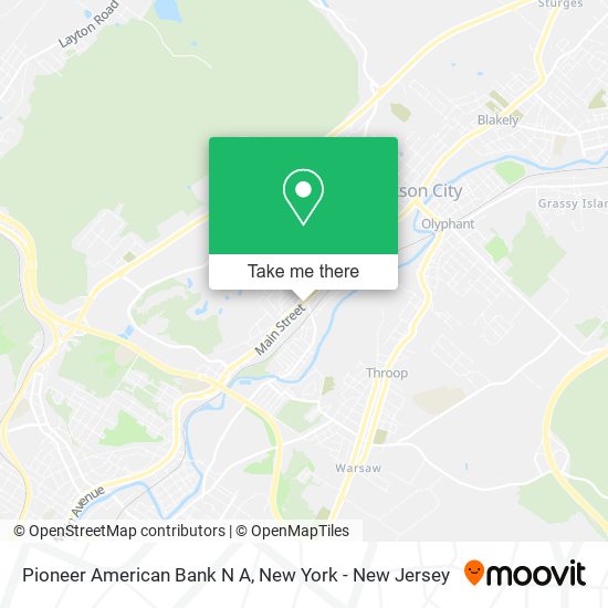 Pioneer American Bank N A map