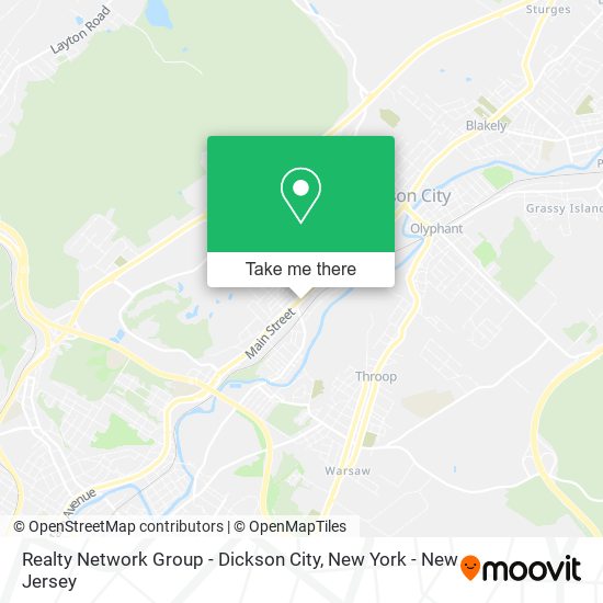 Realty Network Group - Dickson City map