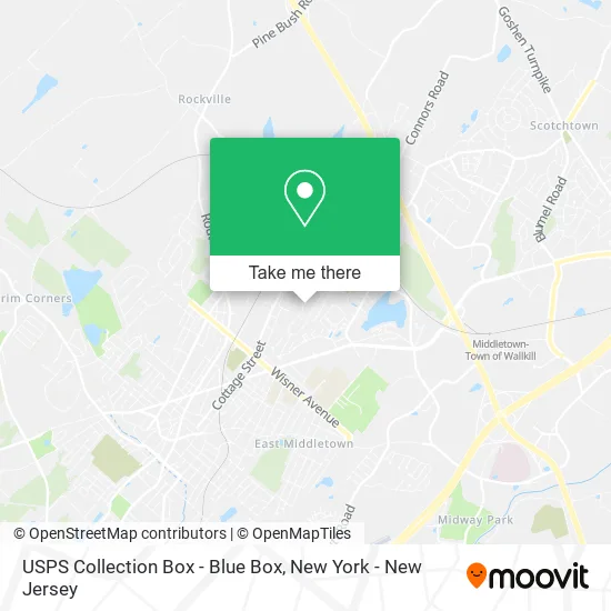 USPS Collection Box - Blue Box map