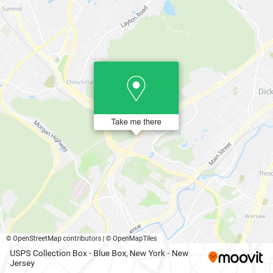 USPS Collection Box - Blue Box map