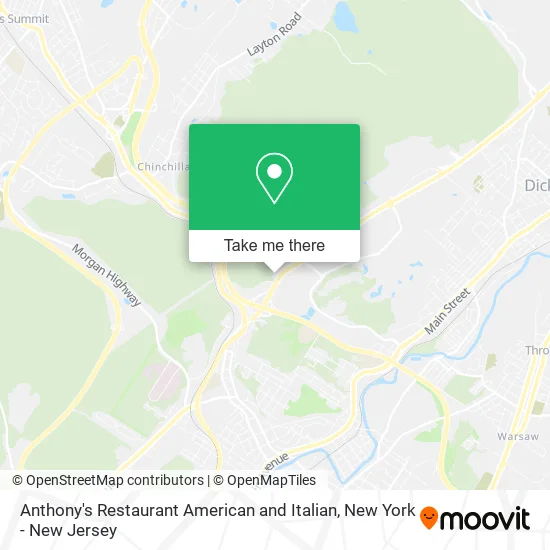 Anthony's Restaurant American and Italian map