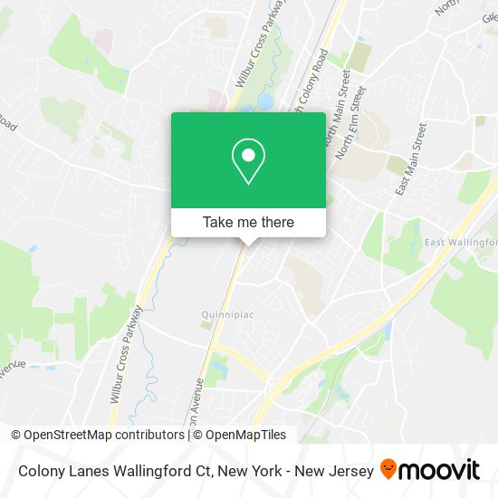 Colony Lanes Wallingford Ct map