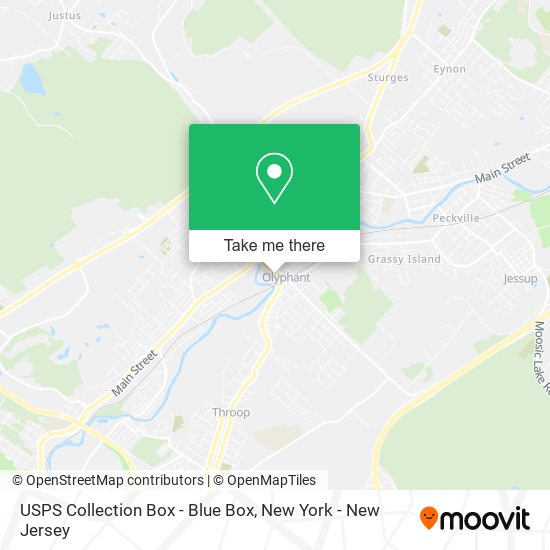 USPS Collection Box - Blue Box map