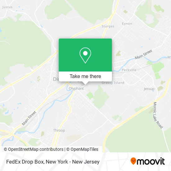 FedEx Drop Box map