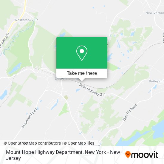 Mount Hope Highway Department map