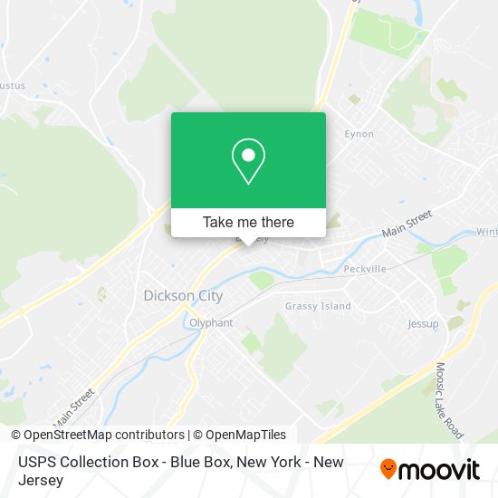 USPS Collection Box - Blue Box map