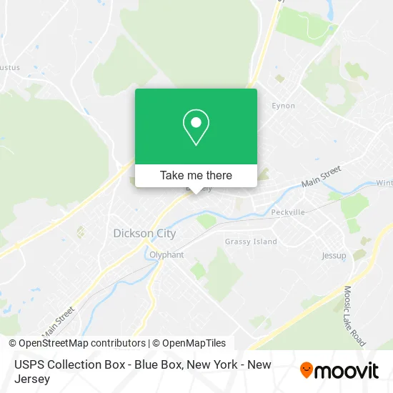 USPS Collection Box - Blue Box map