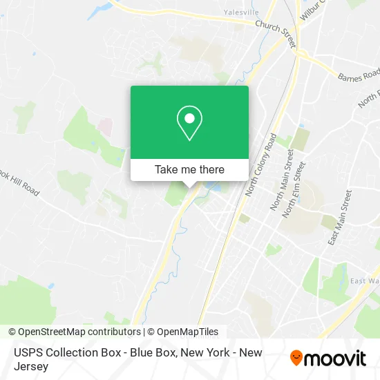 USPS Collection Box - Blue Box map