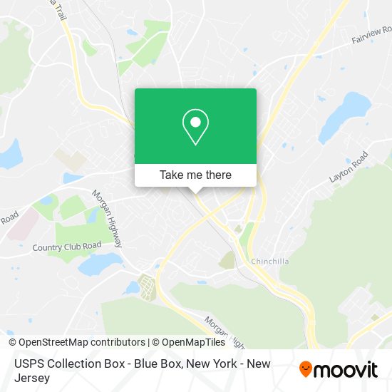 Mapa de USPS Collection Box - Blue Box