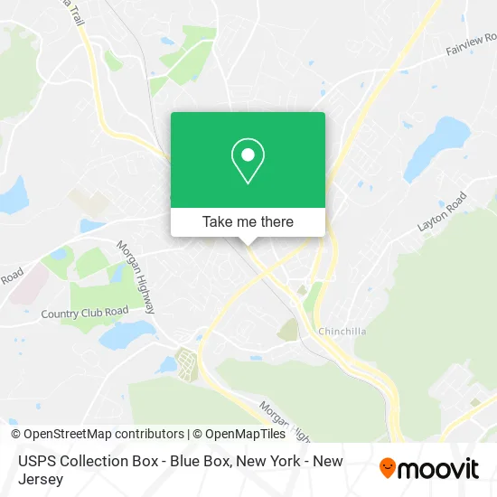 USPS Collection Box - Blue Box map