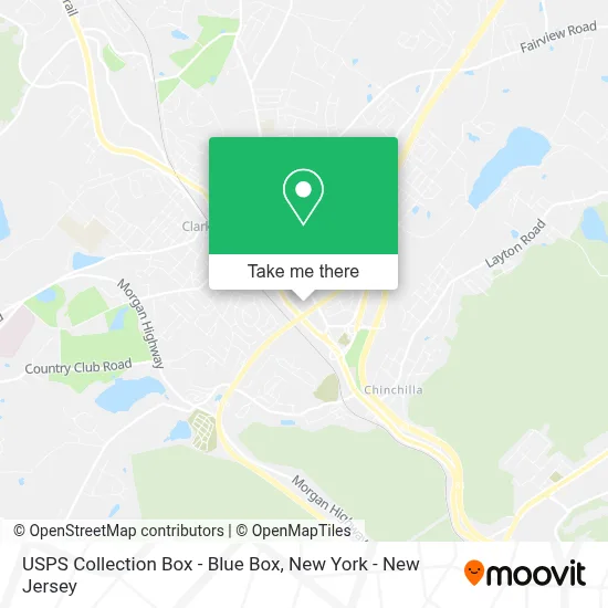 USPS Collection Box - Blue Box map