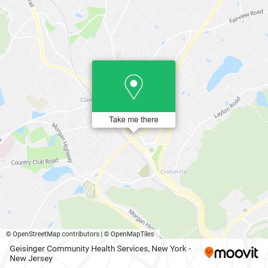 Mapa de Geisinger Community Health Services