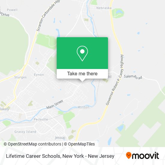 Lifetime Career Schools map