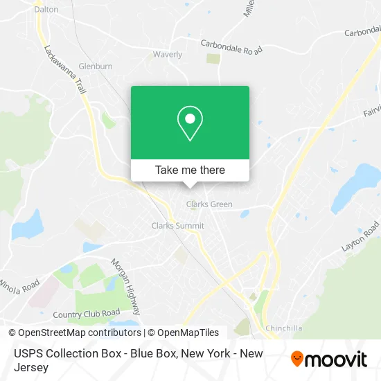 USPS Collection Box - Blue Box map