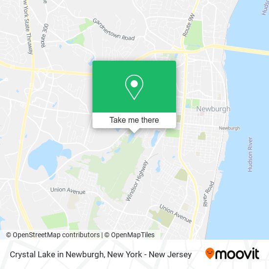 Crystal Lake in Newburgh map