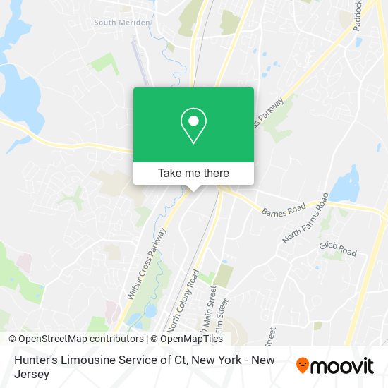 Hunter's Limousine Service of Ct map