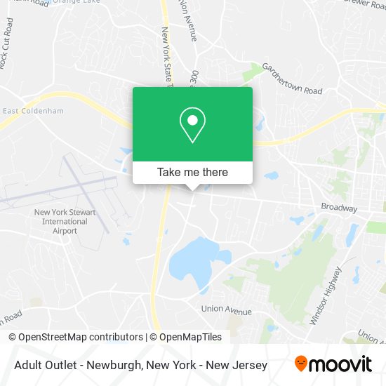 Adult Outlet - Newburgh map