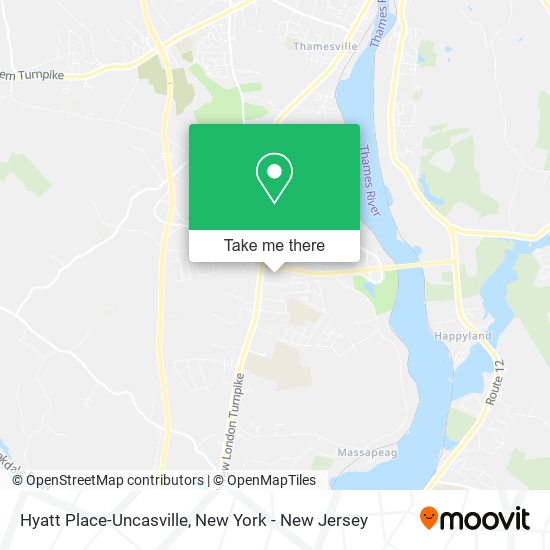 Mapa de Hyatt Place-Uncasville