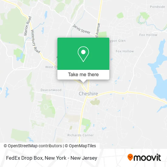 FedEx Drop Box map