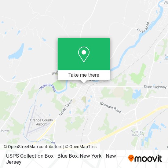 Mapa de USPS Collection Box - Blue Box