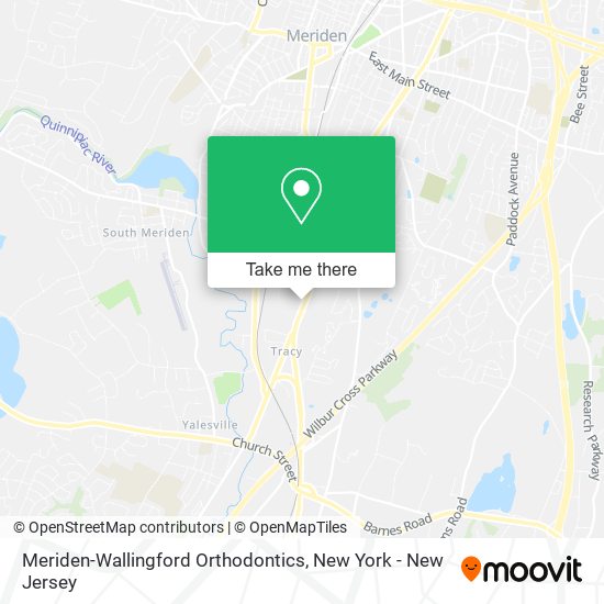 Meriden-Wallingford Orthodontics map