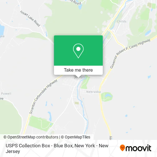 USPS Collection Box - Blue Box map