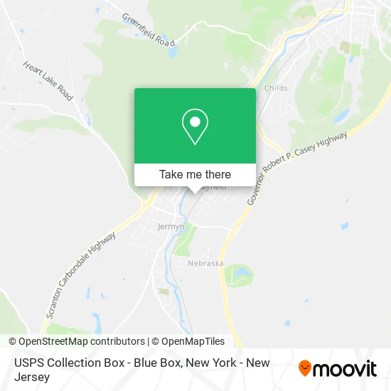 USPS Collection Box - Blue Box map