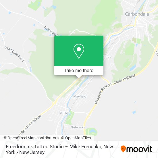 Freedom Ink Tattoo Studio ~ Mike Frenchko map