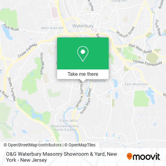 O&G Waterbury Masonry Showroom & Yard map
