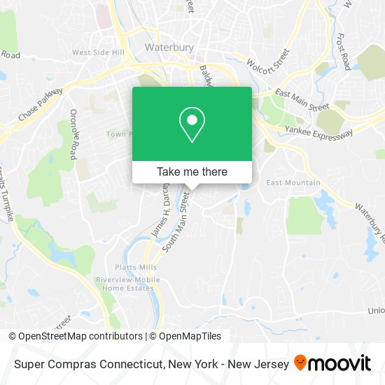 Super Compras Connecticut map