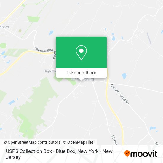 Mapa de USPS Collection Box - Blue Box