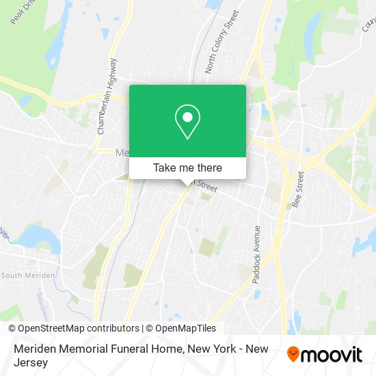 Meriden Memorial Funeral Home map